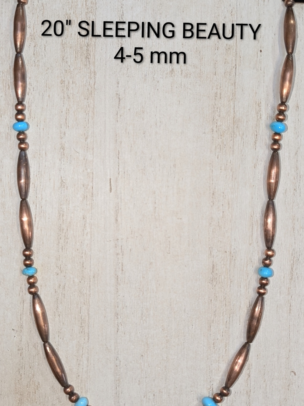 Sleeping Beauty Turquoise &  Copper Pearls Necklace